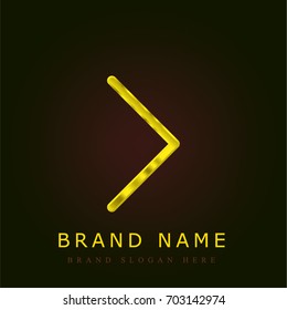 Next golden metallic logo