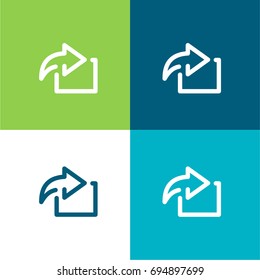 Next green and blue material color minimal icon or logo design