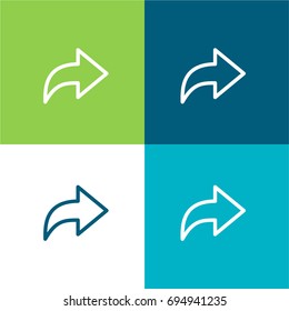 Next green and blue material color minimal icon or logo design
