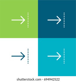 Next green and blue material color minimal icon or logo design
