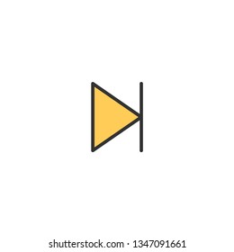 Next icon design. Essential icon vector illustration