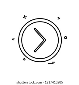 Next icon design vector
