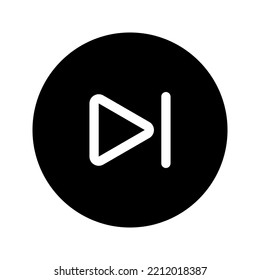 Siguiente icono. Diseño plano para el reproductor de música. ilustración vectorial