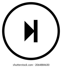 next Icon. Flat style Circle Shape isolated on white background. Vector illustration