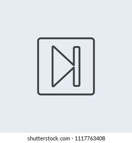 Next icon gray. Vector illustration