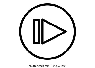 Next icon illustration. icon related to music player. Line icon style. Simple vector design editable