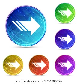 Next icon isolated on digital abstract round buttons set illustration