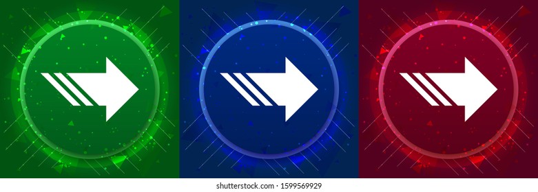 Next icon isolated on elegant modern design abstract buttons set illustration