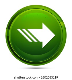 Next icon isolated on glassy green round button illustration