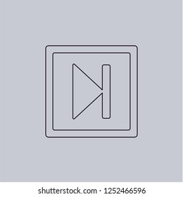 Next icon isolated on grey background.Premium symbol for website design, mobile application, logo, ui. Vector illustration. Eps10