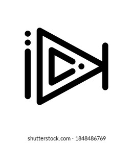 next icon isolated sign symbol vector illustration - with style outline icons