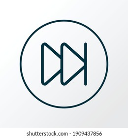 Next icon line symbol. Premium quality isolated forward element in trendy style.