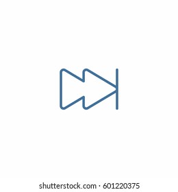 Next icon. Media player button vector