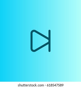 Next icon. Media player button vector