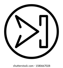 next icon outline vector design