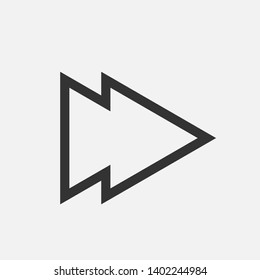 Next Icon. Play, Right Arrow or Direction Illustration As A Simple Vector, Trendy Sign & Symbol for Design and Websites, Presentation or Application. 