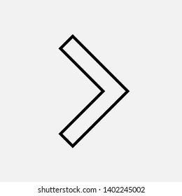 Next Icon. Play, Right Arrow or Direction Illustration As A Simple Vector, Trendy Sign & Symbol for Design and Websites, Presentation or Application. 