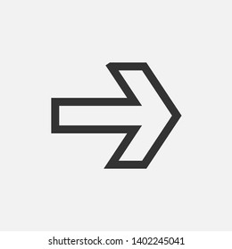 Next Icon. Play, Right Arrow or Direction Illustration As A Simple Vector, Trendy Sign & Symbol for Design and Websites, Presentation or Application. 