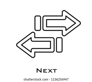 Next icon signs