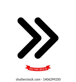 next icon in trendy flat design, arrow icon 