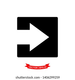 next icon in trendy flat design, arrow icon 