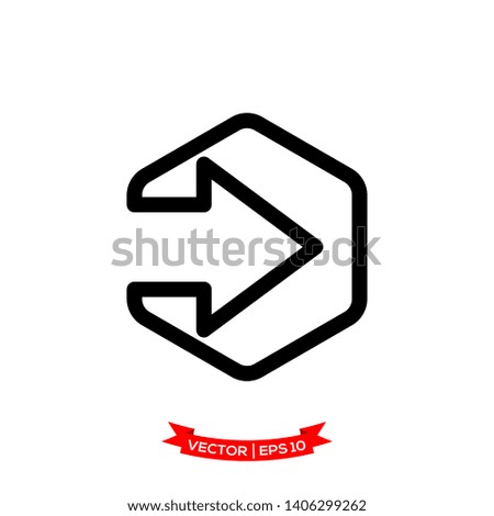 next icon in trendy flat design, arrow icon 