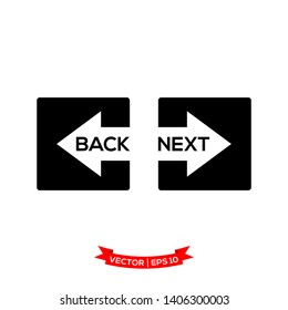 next icon in trendy flat style, next and back icon, arrow icon 