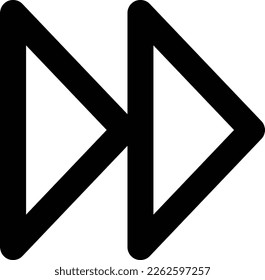 Next icon vector, forward button symbol . Media icons