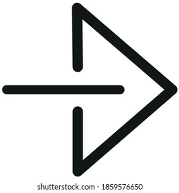 Siguiente ilustración vectorial de icono. blanco y negro.