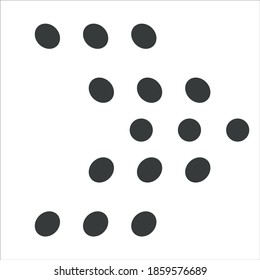 Siguiente ilustración vectorial de icono. blanco y negro.