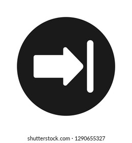 Next icon vector illustration design isolated on flat black round button