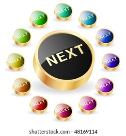 NEXT icon. Vector illustration for web.