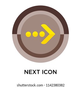 Next icon vector isolated on white background for your web and mobile app design, Next logo concept