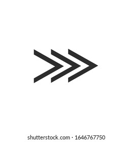 next Icon vector sign isolated for graphic and web design. next symbol template color editable on white background.