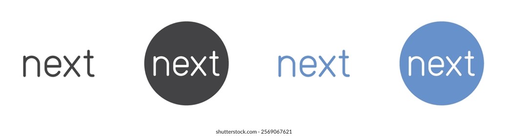 Next icon vector symbol outline sign