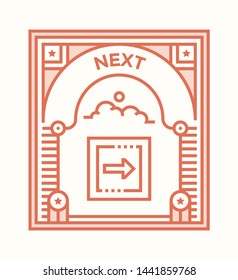 NEXT AND ILLUSTRATION ICON CONCEPT