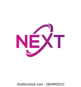 NEXT Initial lette Logo with colorful for creative industry, web, business and company