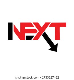 NEXT initials letter business and tech logo and vector icon