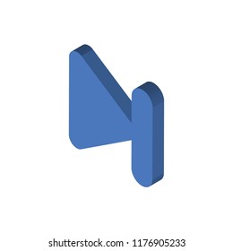 Next isometric left top view 3D icon