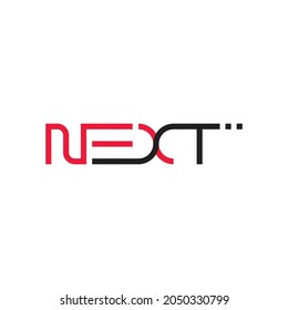 NEXT letter logo design vector