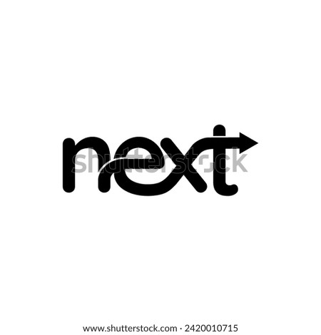 NEXT letter monogram typography Design