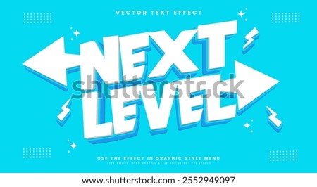 Next Level 3d cartoon Style Editable Text effect template