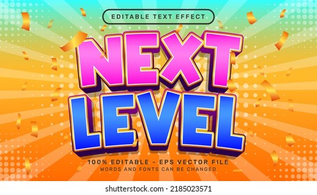 next level 3d editable text effect template