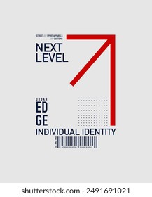 Next level, abstract typography motivational quotes modern design slogan. Vector illustration graphics for print t shirt, apparel, background, poster, banner, postcard and or social media