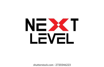 Next Level é uma marca ousada e moderna que simboliza crescimento, inovação e progresso. O logotipo dinâmico representa ambição, movimento progressivo e levar as ideias para o próximo estágio.