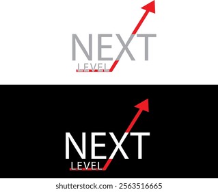 next level business logo desig, creative arrow diagram accounting icon design.