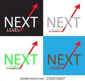 next level business logo desig, creative arrow diagram accounting icon design.