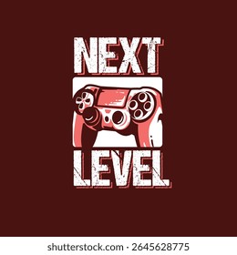 Next Level console gaming vector design