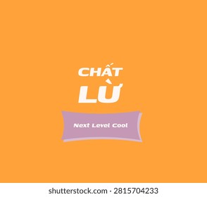 NEXT LEVEL COOL written in Vietnamese lettering artwork in pastel rose peach tones with symbolic motif texture (letter c) pattern