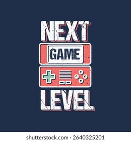 Next Level Game pad vector graphic design